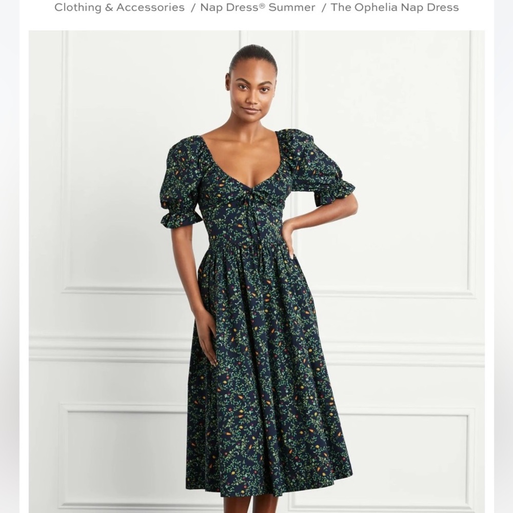 Hill House Ophelia Nap Dress - Midnight Garden Poplin Size XL - worn once!